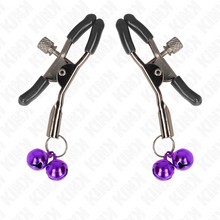 KINK Pinzas Para Pezones Doble Campanilla Violeta 6 Cm – Diseño Elegante Para Experiencias Sensoriales Intensas