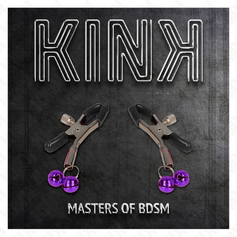 KINK Pinzas Para Pezones Doble Campanilla Violeta 6 Cm – Diseño Elegante Para Experiencias Sensoriales Intensas