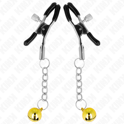 Comprar KINK Pinzas Para Pezones Con Colgante Dorado – Estimulación Sensible Con Diseño Elegante-Noxtic