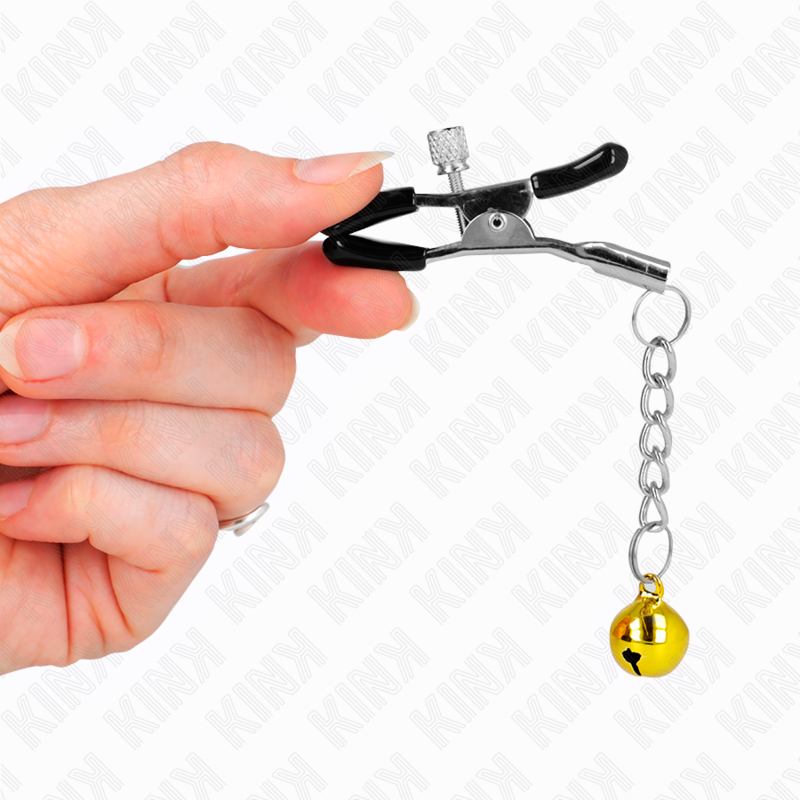 Comprar KINK Pinzas Para Pezones Con Colgante Dorado – Estimulación Sensible Con Diseño Elegante-Noxtic