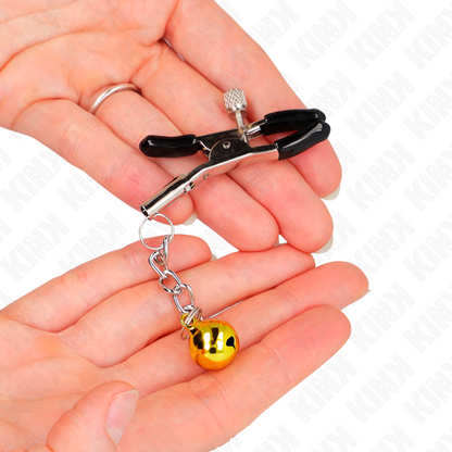 Morsetti per capezzoli KINK con ciondolo in oro – Stimolazione sensibile con design elegante