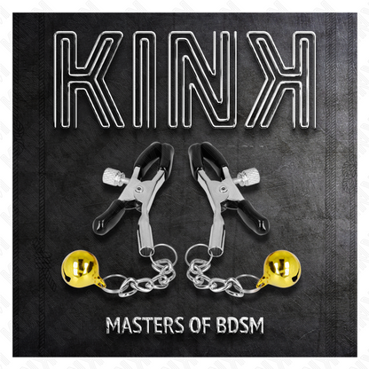 Morsetti per capezzoli KINK con ciondolo in oro – Stimolazione sensibile con design elegante