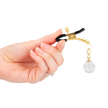 KINK Pinzas Para Pezones Doradas – Accesorio Elegante Con Colgante De Vidrio Para Experiencias Únicas
