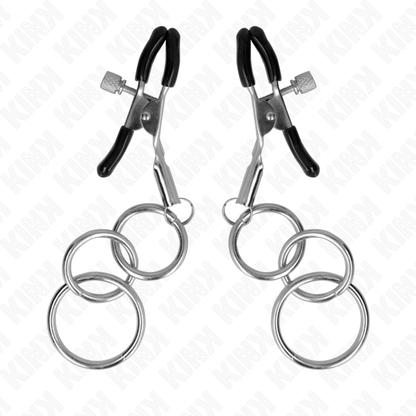 Comprar KINK Pinzas Para Pezones Con 3 Aros 6 Cm – Diseño Elegante Para Estimulación Sensorial-Noxtic