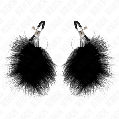 Comprar KINK Pinzas Para Pezones Con Pluma Negra – Diseño Elegante Para Estimulación Sensitiva-Noxtic