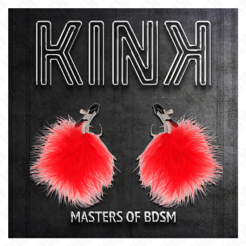 Comprar KINK Pinzas Para Pezones Con Pluma Roja – Estimulación Precisa Para Experiencias Sensoriales Atractivas-Noxtic