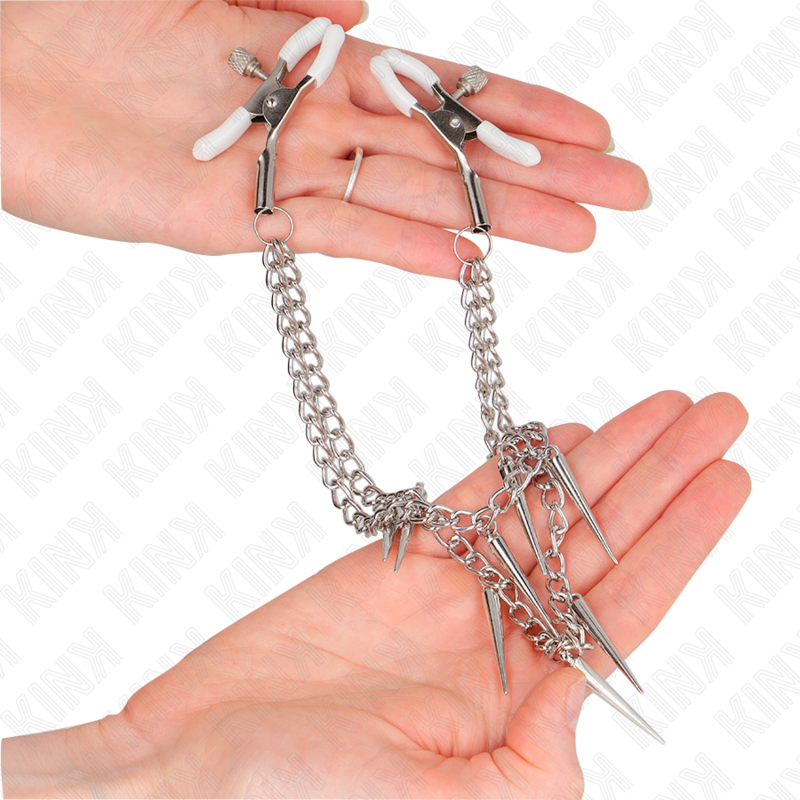 KINK - NIPPLE CLAMPS WITH BARBED CHAIN ​​30 CM
