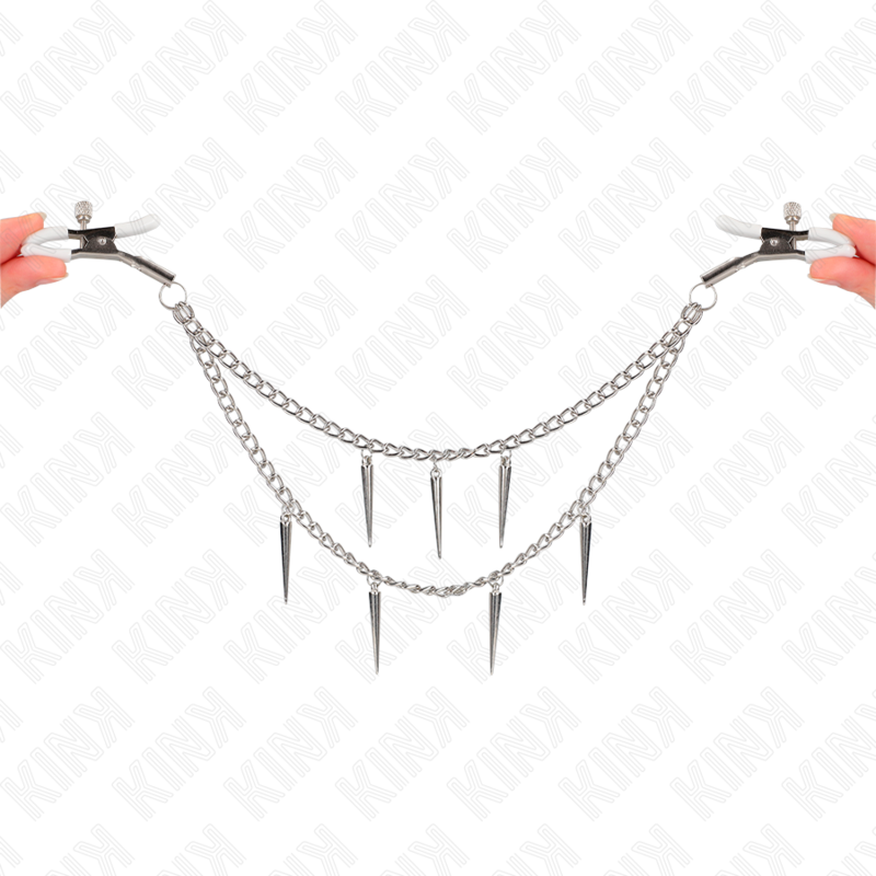 KINK - NIPPLE CLAMPS WITH BARBED CHAIN ​​30 CM