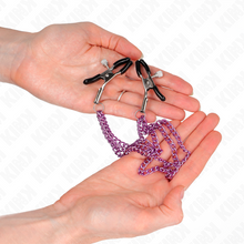 Comprar KINK Pinzas Para Pezones Con Triple Cadena Violeta – Estimulación Sensorial Para Nuevas Experiencias-Noxtic