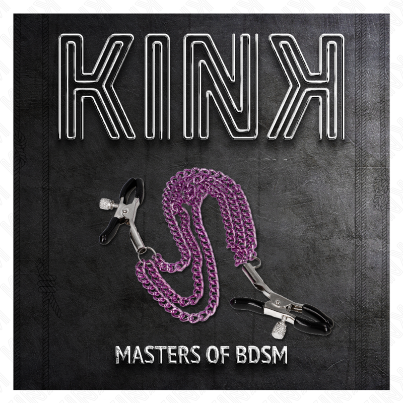 Morsetti per capezzoli a tripla catena KINK in viola – Stimolazione sensoriale per nuove esperienze