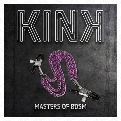 Morsetti per capezzoli a tripla catena KINK in viola – Stimolazione sensoriale per nuove esperienze