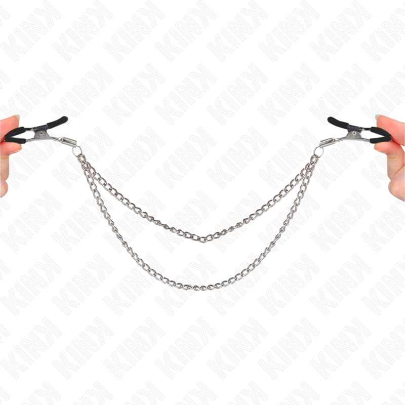 Comprar KINK Pinzas Para Pezones Con Doble Cadena Gruesa – Diseño Elegante Para Experiencias Sensoriales-Noxtic