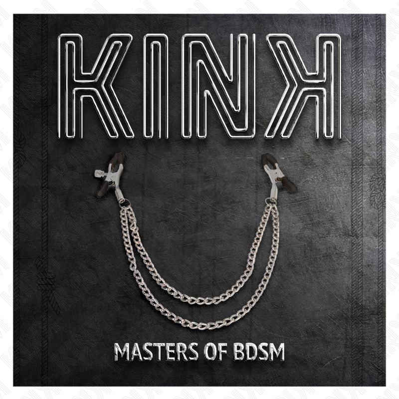 Morsetti per capezzoli KINK con doppia catena spessa – Design elegante per esperienze sensoriali