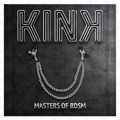 Morsetti per capezzoli KINK con doppia catena spessa – Design elegante per esperienze sensoriali