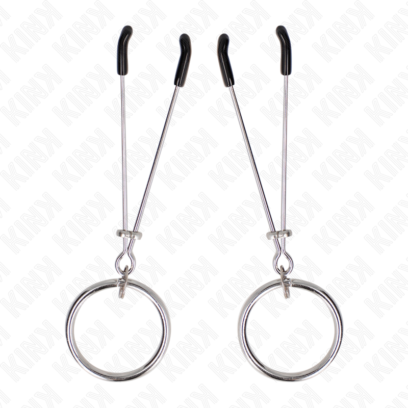 Comprar KINK Pinzas Para Pezones Fina Con Aro Plateado – Estimulación Sensorial Con Estilo Elegante-Noxtic