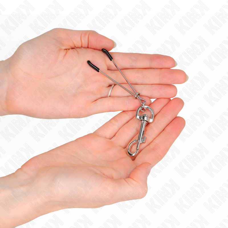 Comprar KINK Pinzas Para Pezones Fina Con Gancho Plateado 7 Cm – Diseño Elegante Para Estimulación Sensorial-Noxtic