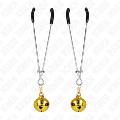 Comprar KINK Pinzas Para Pezones Con Cascabel Dorado – Accesorio Elegante Para Estimulación Sensorial-Noxtic