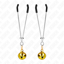 KINK Pinzas Para Pezones Con Cascabel Dorado – Accesorio Elegante Para Estimulación Sensorial