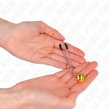 KINK Pinzas Para Pezones Con Cascabel Dorado – Accesorio Elegante Para Estimulación Sensorial