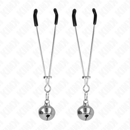 KINK - THIN NIPPLE CLAMPS WITH SILVER BELL 7 CM