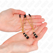 Comprar KINK Pinzas Para Pezones Doradas Con Triple Bola De Vidrio – Diseño Elegante Para Una Experiencia Sensorial Única-Noxtic
