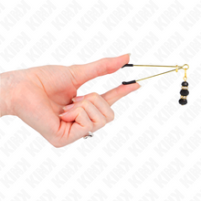 Comprar KINK Pinzas Para Pezones Doradas Con Triple Bola De Vidrio – Diseño Elegante Para Una Experiencia Sensorial Única-Noxtic