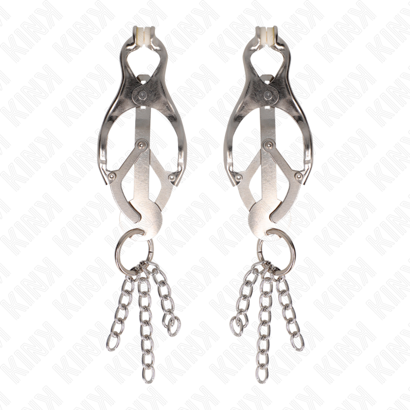 Comprar KINK Pinzas Para Pezones Con Cadenas Plateadas – Diseño Elegante Para Estimulación Sensorial-Noxtic