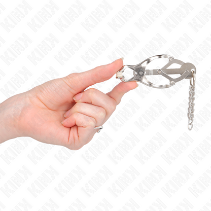 Comprar KINK Pinzas Para Pezones Con Cadenas Plateadas – Diseño Elegante Para Estimulación Sensorial-Noxtic
