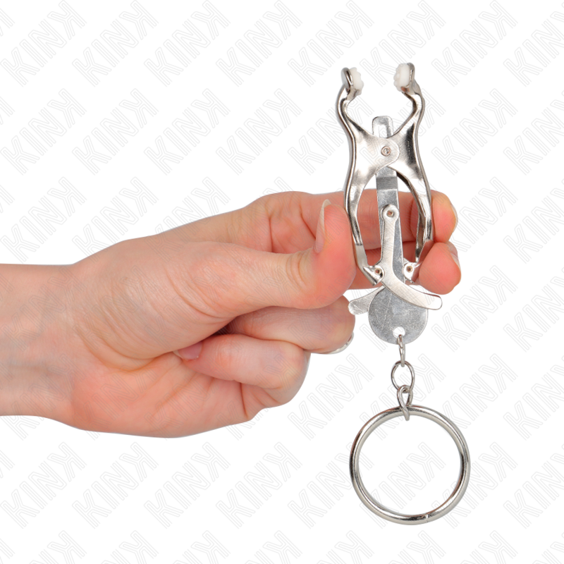 Comprar KINK Pinzas Para Pezones Estilo Japonés – Diseño Elegante Con Aros Plateados Para Experiencias Únicas-Noxtic