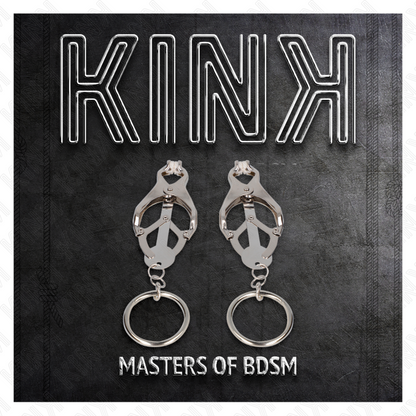 Comprar KINK Pinzas Para Pezones Estilo Japonés – Diseño Elegante Con Aros Plateados Para Experiencias Únicas-Noxtic