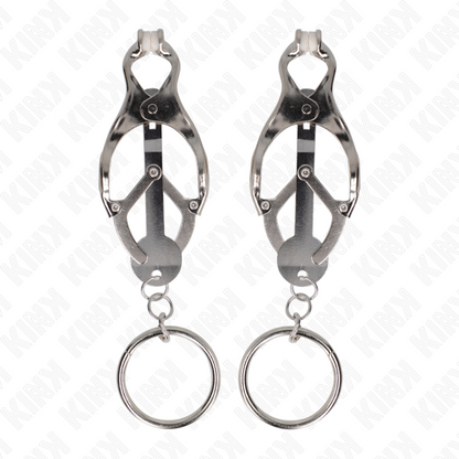 Comprar KINK Pinzas Para Pezones Estilo Japonés – Diseño Elegante Con Aros Plateados Para Experiencias Únicas-Noxtic