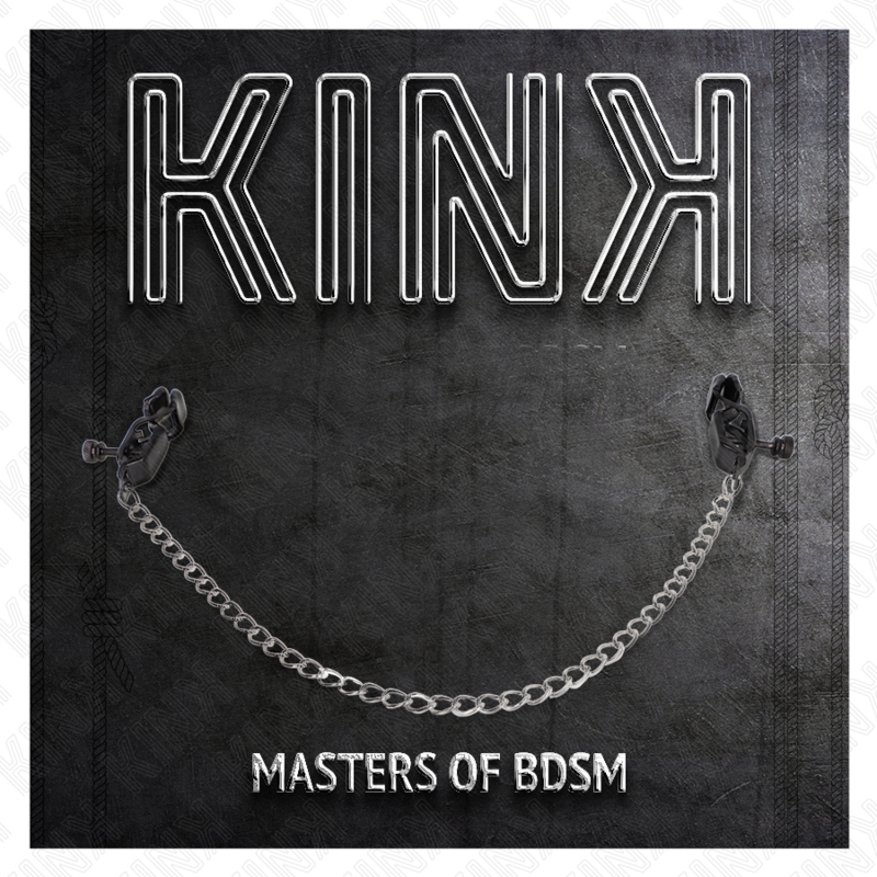 KINK Pinzas Para Pezones Negras Con Cadena Plateada – Diseño Elegante Para Estimulación Sensorial