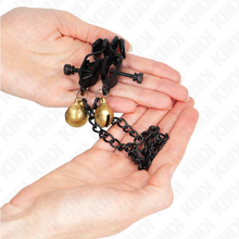 Comprar KINK Pinzas Para Pezones Planas Negras – Diseño Elegante Con Cascabel Y Cadena Para Placer Sensorial-Noxtic