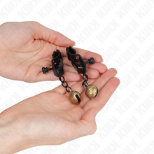 Comprar KINK Pinzas Para Pezones Planas Negros Con Cascabel – Diseño Elegante Para Placer Sensorial-Noxtic