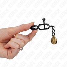 Comprar KINK Pinzas Para Pezones Planas Negros Con Cascabel – Diseño Elegante Para Placer Sensorial-Noxtic