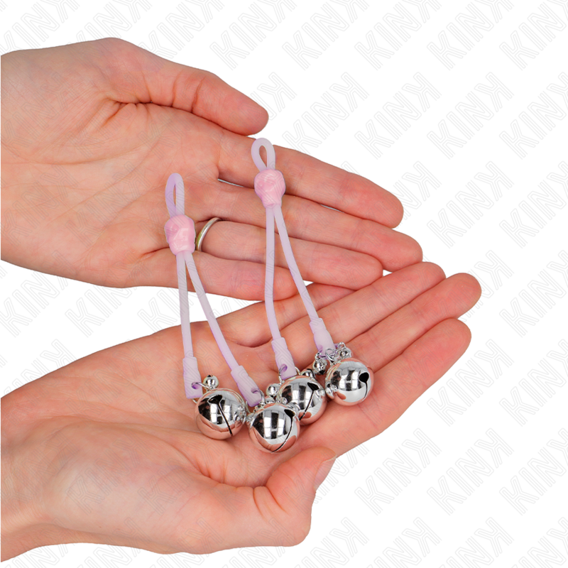 KINK Pinzas Para Pezones Luminosas – Diseño Elegante Con Cascabel Sonoro Ajustable