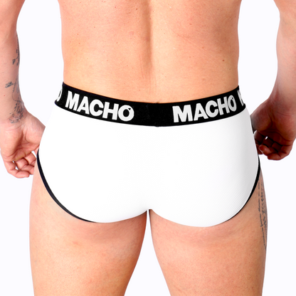 MACHO MS30BL Slip Blanco S – Slip Con Diseño Ergonómico Para Máxima Comodidad