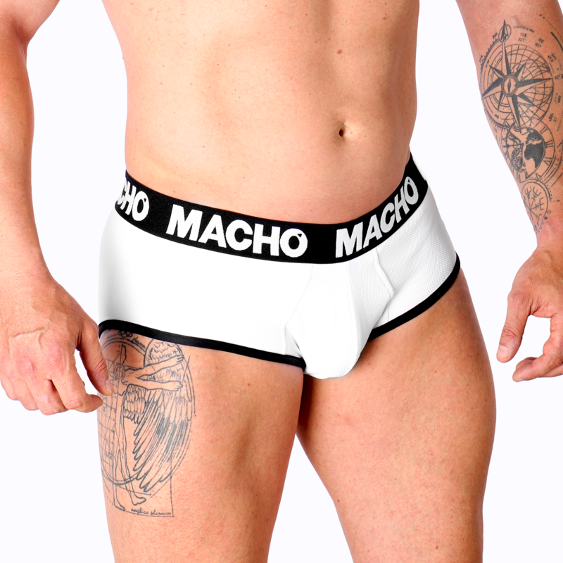 MACHO MS30BL Slip Blanco S – Slip Con Diseño Ergonómico Para Máxima Comodidad