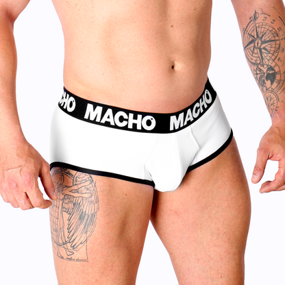 MACHO MS30BL Slip Blanco S – Slip Con Diseño Ergonómico Para Máxima Comodidad