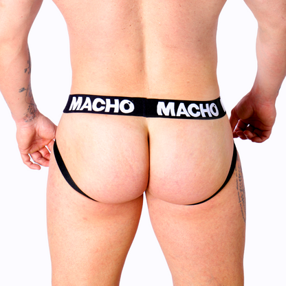 MALE - MX27GR JOCK LEATHER GREY BEIGE XL