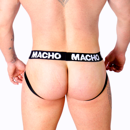 MALE - MX25NC BLACK LEATHER JOCK