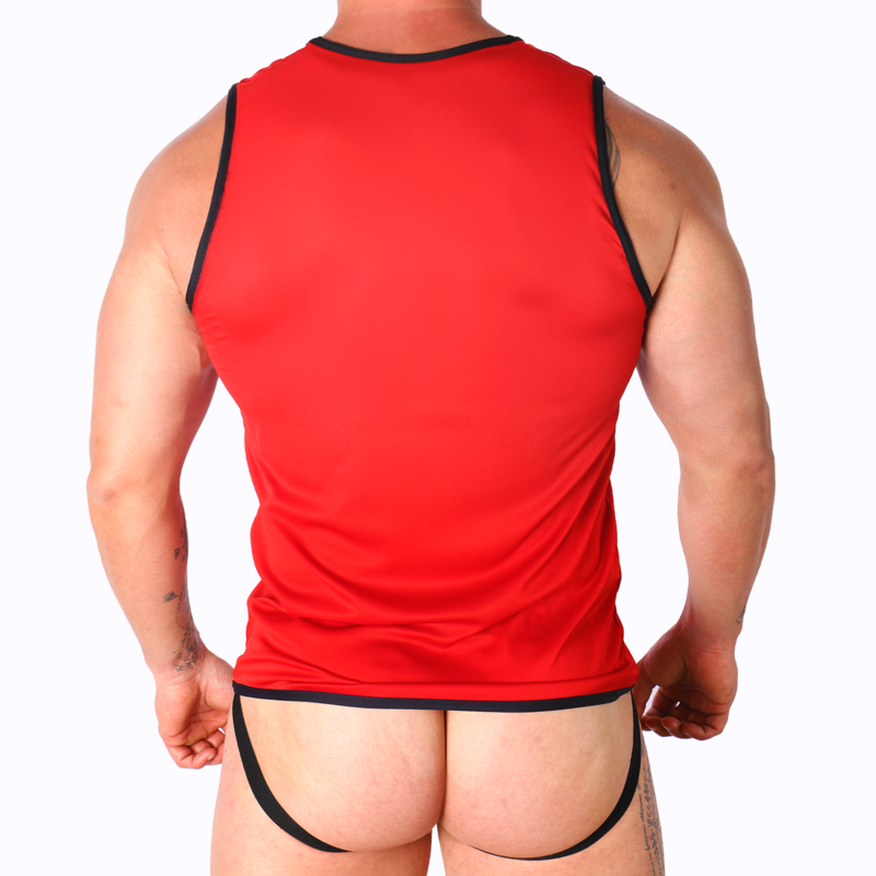 MACHO Camiseta Roja L/XL – Diseño Elegante Para Comodidad y Libertad Sensual