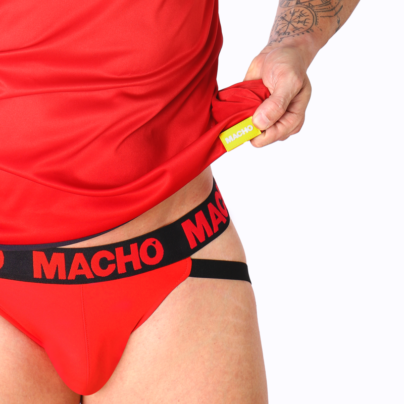 MACHO Camiseta Roja L/XL – Diseño Elegante Para Comodidad y Libertad Sensual
