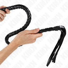 KINK Látigo De Serpiente Con Anillo De Mano Negro 65 Cm – Diseño Elegante Para Explorar Nuevas Sensaciones
