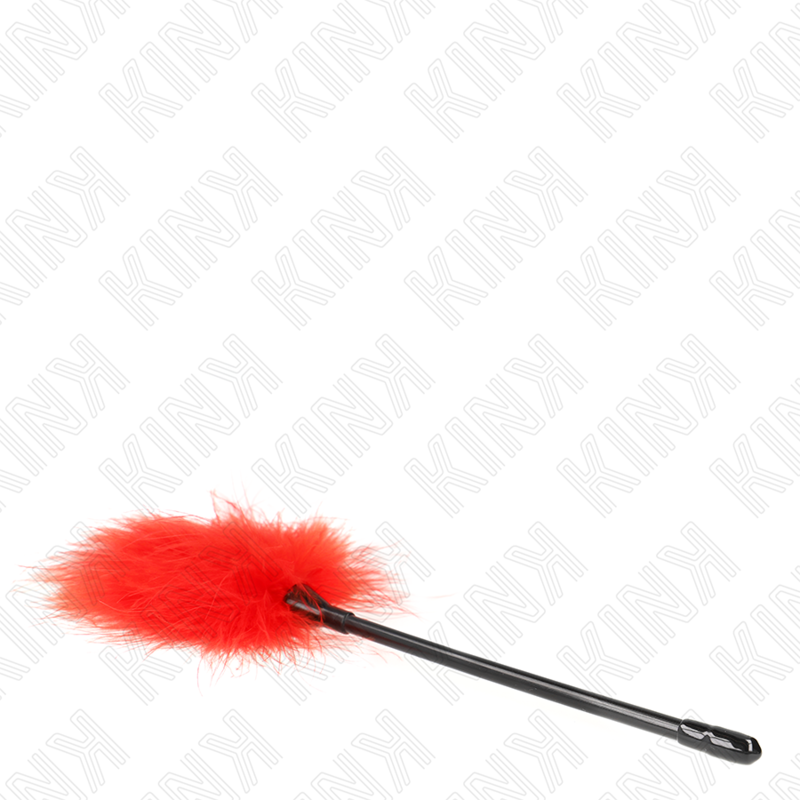 KINK - RED TICKLE FEATHERS USED FOR BONDAGE KIT 27 CM