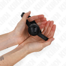 KINK - BALL GAG 4.5 CM BREATHABLE SIMPLICITY BLACK 62 x 1.5 CM