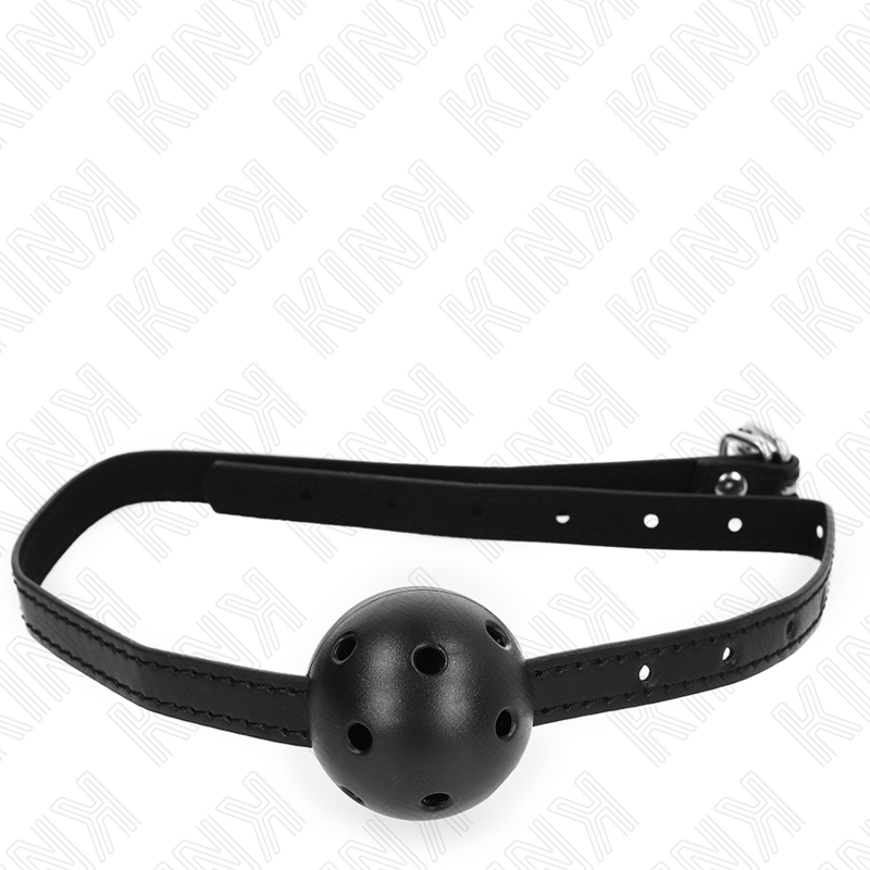 KINK - BALL GAG 4.5 CM BREATHABLE SIMPLICITY BLACK 62 x 1.5 CM