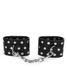 KINK - ADJUSTABLE STUDDED SNAP WRISTBANDS BLACK 19-24 CM X 5.5 CM