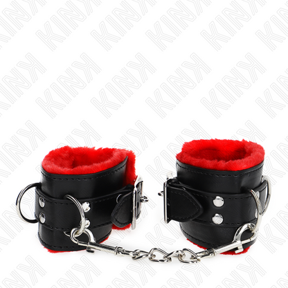 KINK Muñequeras Forradas Rojas – Diseño Ajustable Con Agujeros Cuadrados Para Comodidad Sensorial