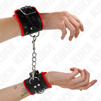Comprar KINK Muñequeras Forradas Rojas – Diseño Ajustable Con Agujeros Cuadrados Para Comodidad Sensorial-Noxtic